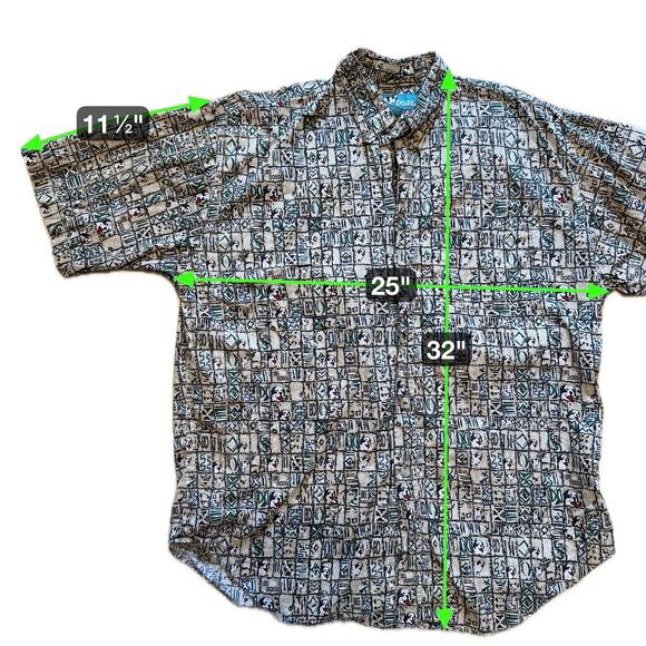Y2K Big Dogs Vintage Style Tribal Print Button Shirt Men’s Large Cotton - Picture 6 of 6